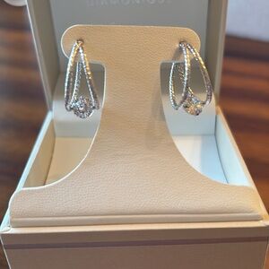 Diamonique earrings and ring